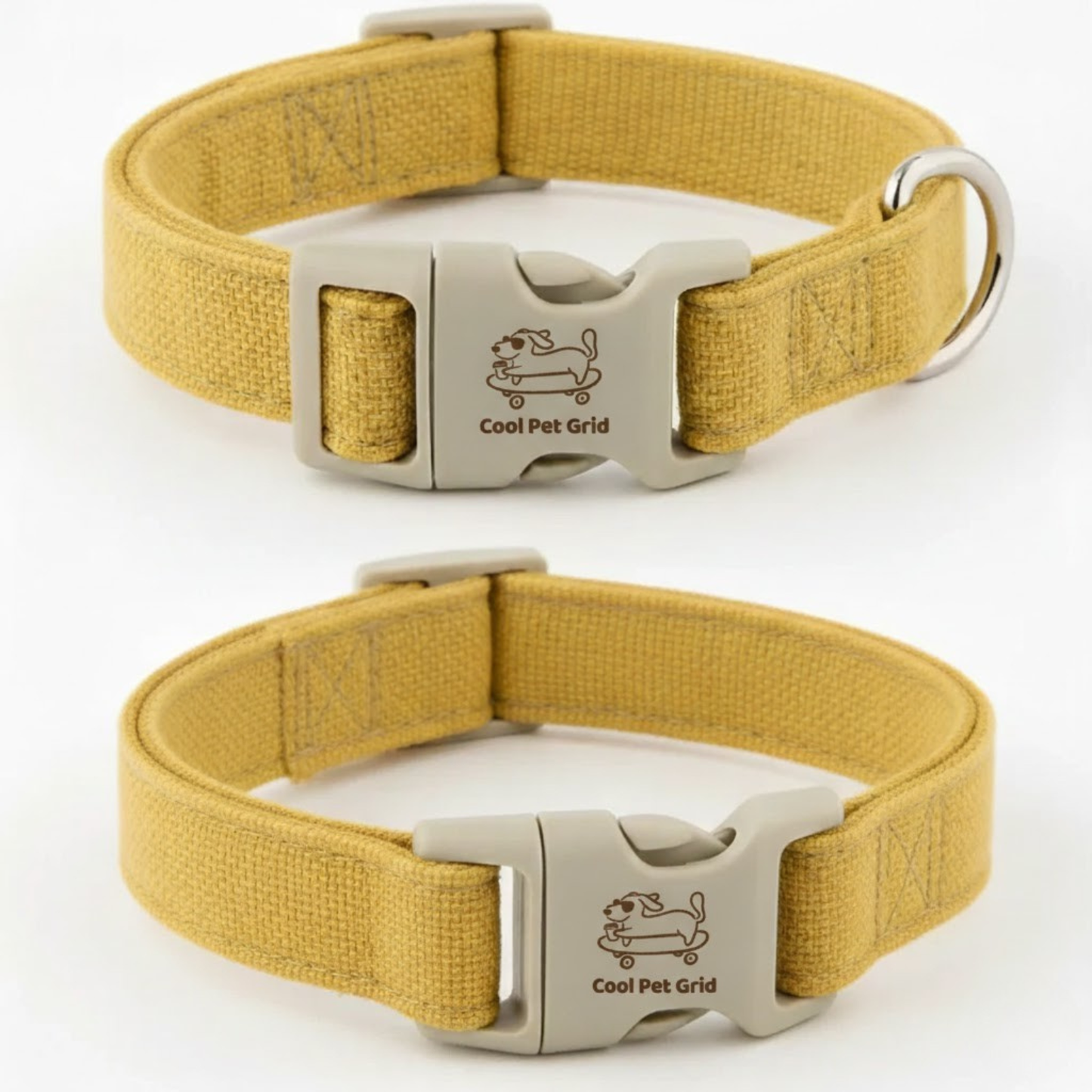 Sustainable Cotton Hemp Dog Collar & Leash Set