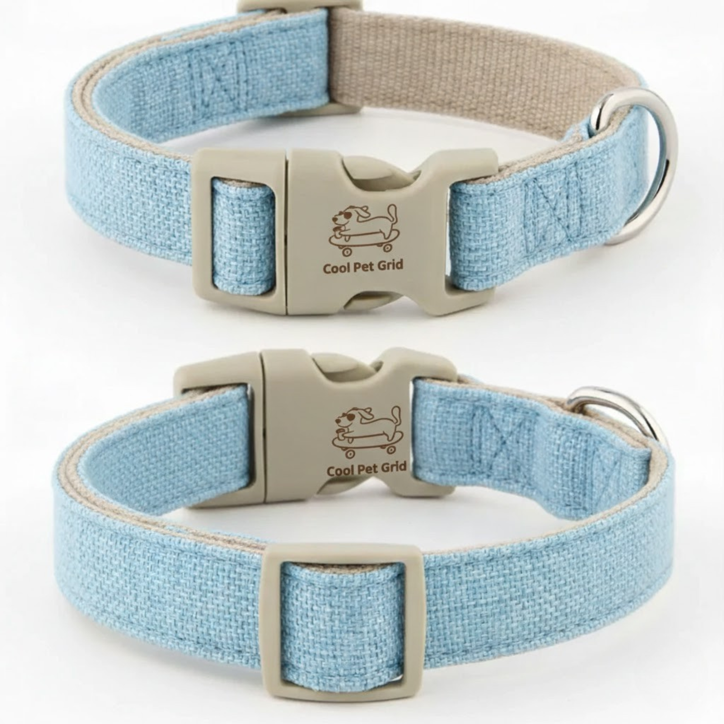 Sustainable Cotton Hemp Dog Collar & Leash Set