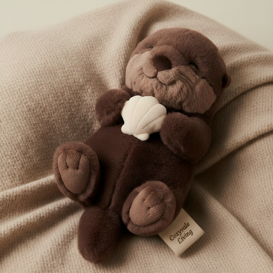 Happy Sea Otter Plush with Shell