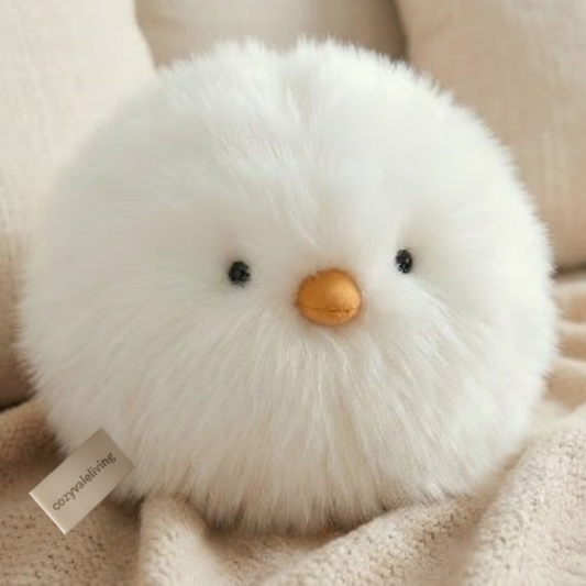 Snowball Fluffy Bird Plush
