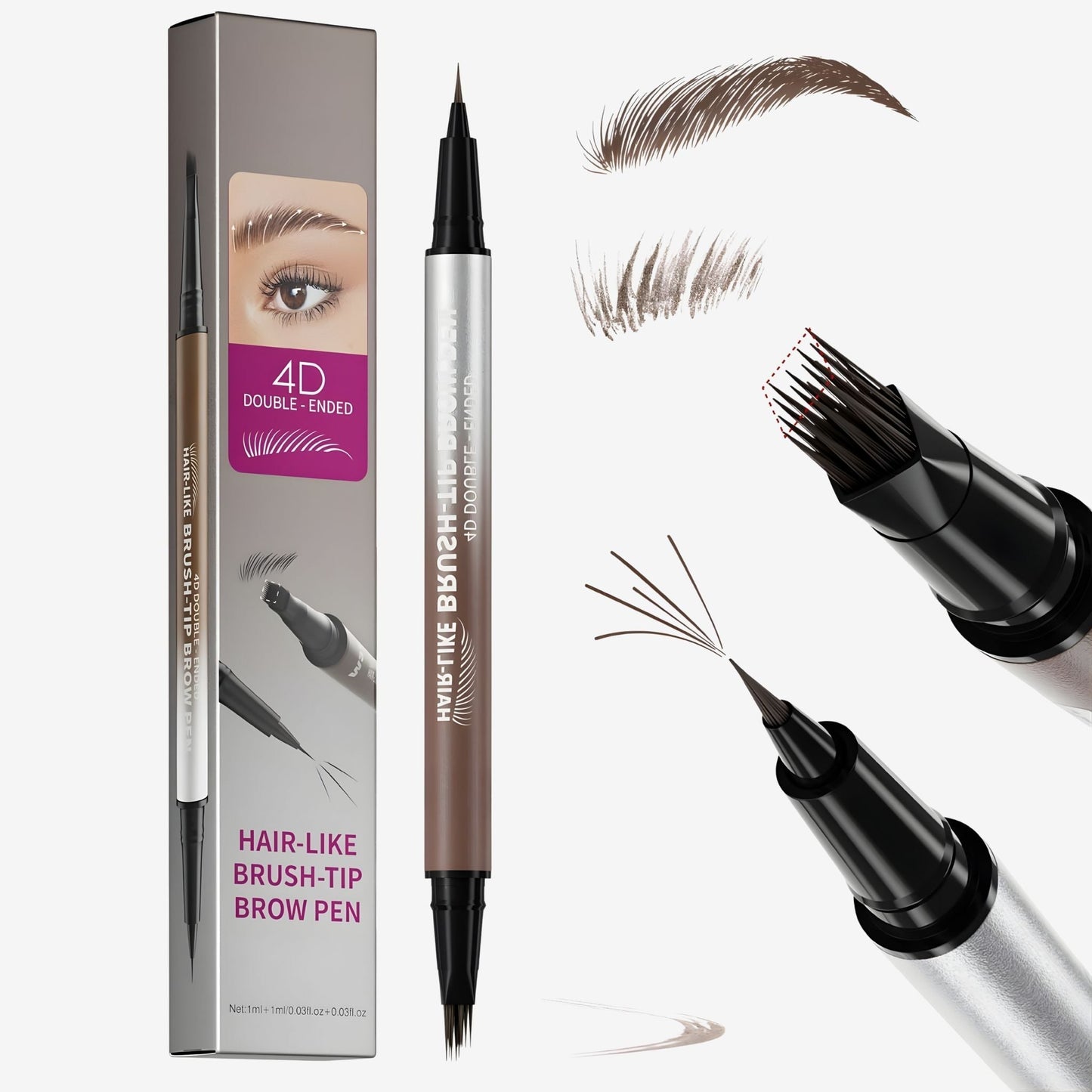 Zakdavi™ 2-in-1 Microblading Hair-Stroke Brow Pen